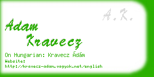 adam kravecz business card